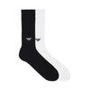 Emporio Armani Intimates Men's 2 Pack Short Socks, Black/White, One