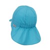 Sterntaler unisex peaked cap with neck protection and ties, Turquoise