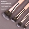 Double-ended Makeup Brush Set with Velour Storage Bag, 7 Counts/set
