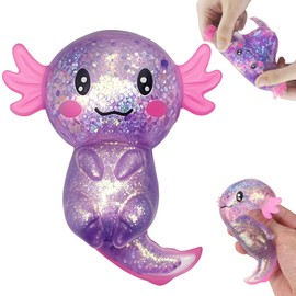 Axolotl Toy, Axolotl Squeeze Toy, Axolotl Stress Squeeze Toy, Squishy Ball, Squeeze Ball for Birthday Party, Anti-Stress Toy for Adults and Children