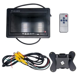 Vehicle On-Dash Backup Monitor, 7" LCD 4CH Color Car Rearview Monitor Screen fits Reverse Backup Parking