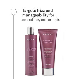 MONAT Smoothing Anti-Frizz Set - Natural Frizz Ease Shampoo & Frizz Dismiss Conditioner for Lightweight Frizz Control and Smooth, Shiny Hair