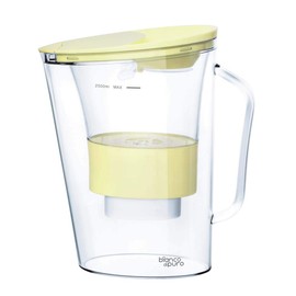 bianco di puro Aqualita Water Filter Jug with Reminder Function Smartphone App 2.5 Litre Filter for Reducing Limescale, Chlorine, Lead, Copper, Pesticides & Herbicides in Water (Lemon)