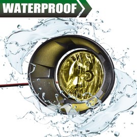 G-PLUS Front Bumper Fog Light Kit Compatible With 2010-2013 Chevy Camaro(NOT Fit For ZL1 Models or RS (RALLY SPORT) Models) GM1038118 GM1039118 Fog Lamps Wiring & Switch Kit (Yellow Lens)