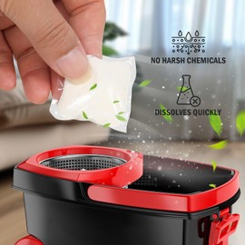 QPBAE-M Hard Floor Cleaner, Lemon Fresh Scent, 20 count (1 Packet) | Made From 97% Natural Ingredients | For Use On All Types Of Hard Floors | Perfect For Use With Mop Buckets (Lemon)