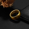 Cupimatch Titanium Ring Men's Women's Rings Black Gold Silver Rose