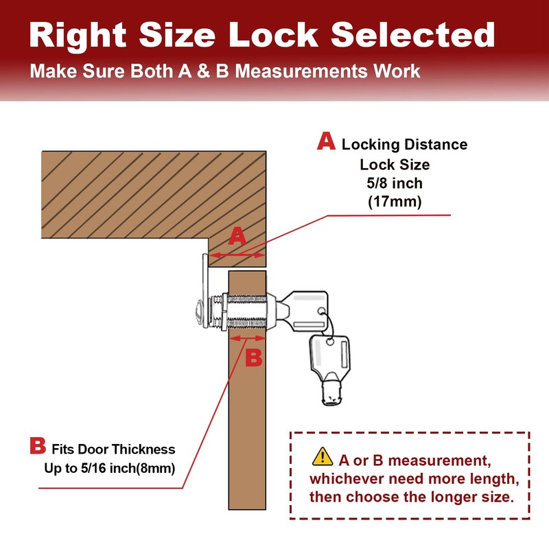 Naissian RV Locks for Storage Door 5/8 inch, Camper Storage