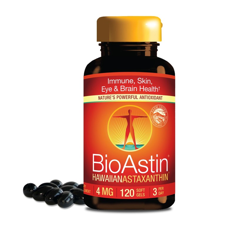 Nutrex Hawaii Bioastin Hawaiian Astaxanthin, 120 Gel Caps Supply, 4Mg