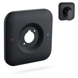 Replacement Shower Escutcheon Plate for Moen T2471BL Gibson Posi-Temp Trim Kit, Durable Metal Cover Plate, Valve & Handle Not Included(Matte Black)