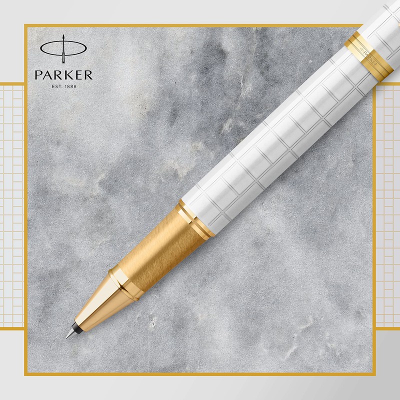 Parker IM Rollerball Pen | Premium Pearl Lacquer with Gold