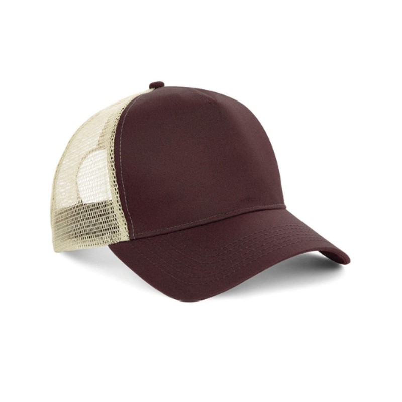 Beechfield B640 Snapback Trucker - Black/White