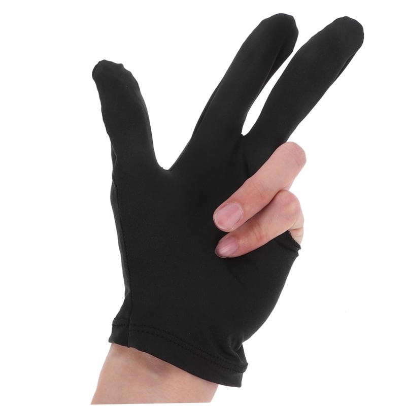 Kisangel 10pcs Lightweight Snooker Gloves for Men Women Finger Design
