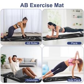 NELOMO Abdominal Exercise Mat Ab Workout Mat Rubber Non-Slip Abdominal Exercise Mat Ab Roller Mat 71”X 23.6” Heavy Ab Training Mat AB Workout Must Have for Fitness Gym