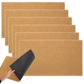 Anmrept 6 Pack Blank Artificial Coir Doormats for Painting, 30x17 Inch Unfinished DIY Welcome Mats - Non-Slip Fiber for Indoor/Outdoor, Front Door, Porch, Patio (Brown, 6-Pack)
