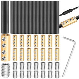 Relaxweex 15 Sets Underground Wire Splice Kit Suit for Wire Under 12 Awg Amp Splicing Quick Wiring Connection Nut Kit Terminal with Shrink Tubes and Screws Circuit Connector(80V)