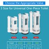 T Tulead Toilet Push Button Valve Replacement Flush Toilet Dual