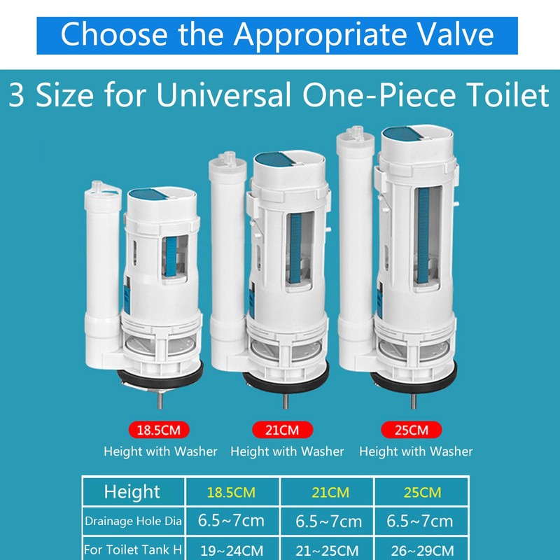 T Tulead Toilet Push Button Valve Replacement Flush Toilet Dual