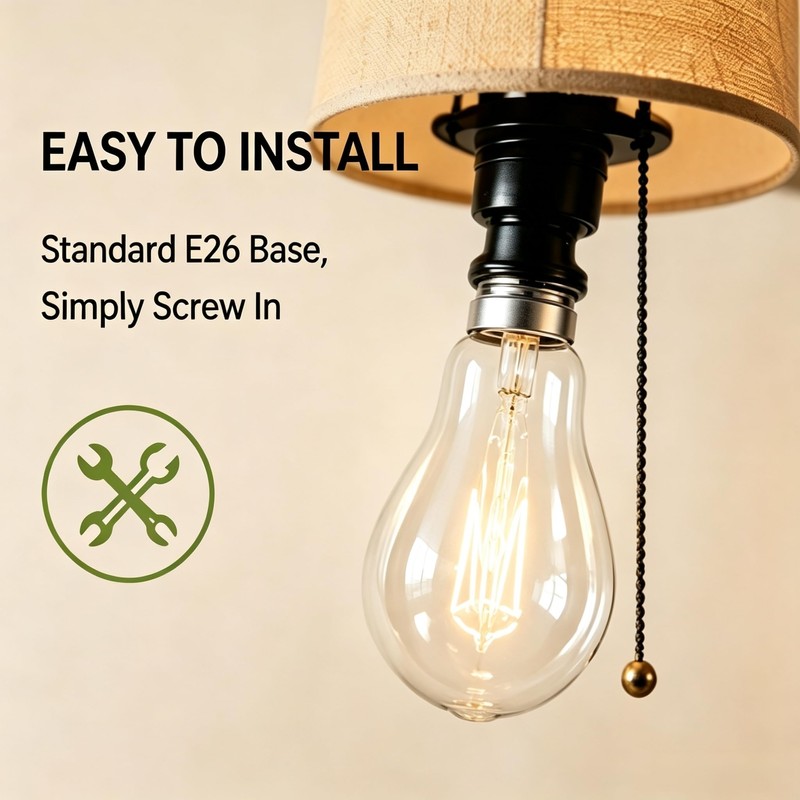 60 Watt Incandescent Light Bulbs, A19 Shatter Resistant Rough Service