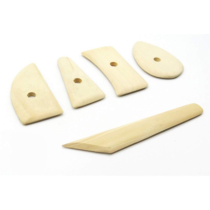 Kingsie Pottery Tools Soldering Iron Set of 5 Wooden Iron