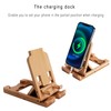 Etokon.Org Bamboo Phone Stand and Tablet Stand, Foldable Universal Adjustable