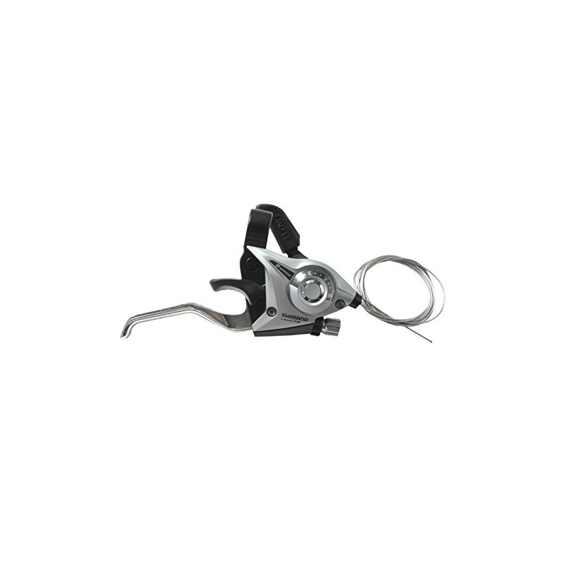 Brake- and Gear-Levers, ST-EF 51 Silver, 2-Finger 9-Speed Right, V-Brake,