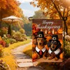 IVN Happy Thanksgiving Dachshund Garden Flag 12x18 Inch Double Sided