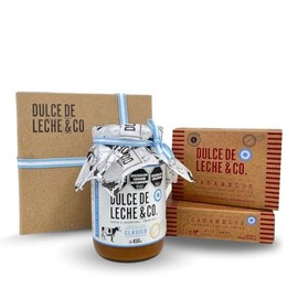 Dulce de Leche & CO. Caja Regalo Premium Media DDL&CO Argentina 1 Dulce de Leche y 2 Cajas de Caramelos