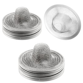 100pcs Mesh Sink Strainer, Stainless Steel Slop Basket Filter Trap, Metal Bathtub Kitchen Drain Strainer, Hair Basket Drain - Fits Most Kitchen Sinks, Bathroom Sinks,Shower Drains