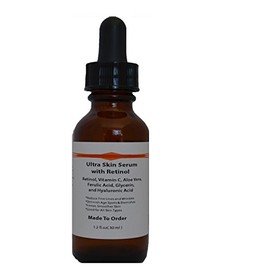 Ultra Skin Serum with Retinol, Vitamin C, Aloe Vera, Ferulic Acid, Glycerin and Hyaluronic Acid (1.2oz)