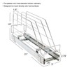 Household Essentials Glidez Multipurpose Chrome-Plated Steel Pull-Out/Slide-Out Storage Organizer for