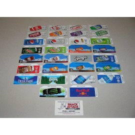 Dixie Narco, Vendo, Royal Vendors, USI & FSI (30) COKE OR SODA VENDING MACHINE 12oz "CAN"  VEND LABEL VARIETY PACK -New / OEM