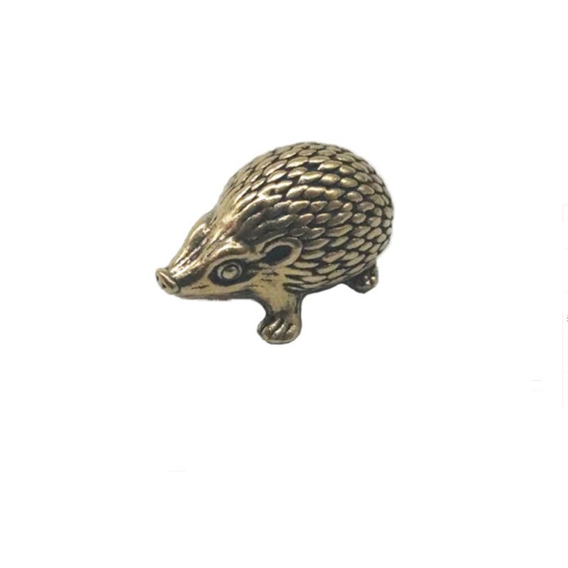 DMtse Brass Mini Adorable Animal Hedgehog Decor Statue Figurines for