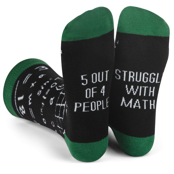 Lavley Funny Math Nerd Socks - Novelty Gift for School Teachers and Geeks - Unisex for Men and Women
