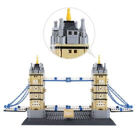 WANGE Tower Bridge of London. Architecture building bricks set.