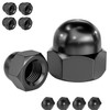 Qrity 10 Pcs Acorn Cap Nuts, M8 Black Carbon Steel