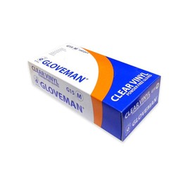 Gloveman Clear Vinyl Gloves (Box of 100) (Medium)