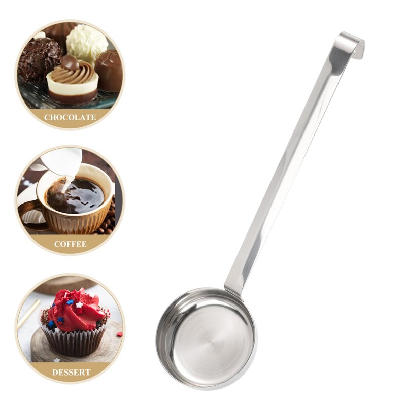 DOITOOL Stainless Steel Flat Sauce Ladle: 2 Pieces Pizza Sauce