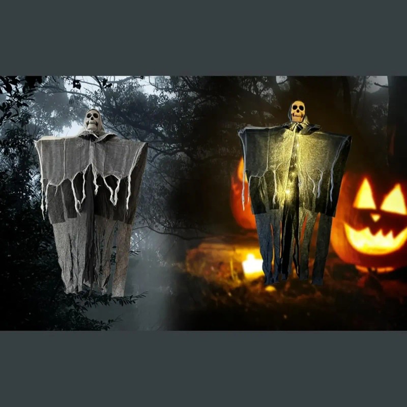 RICUVED - 2pcs Esqueletos Fantasma Colgante Halloween Decoración Y Luz