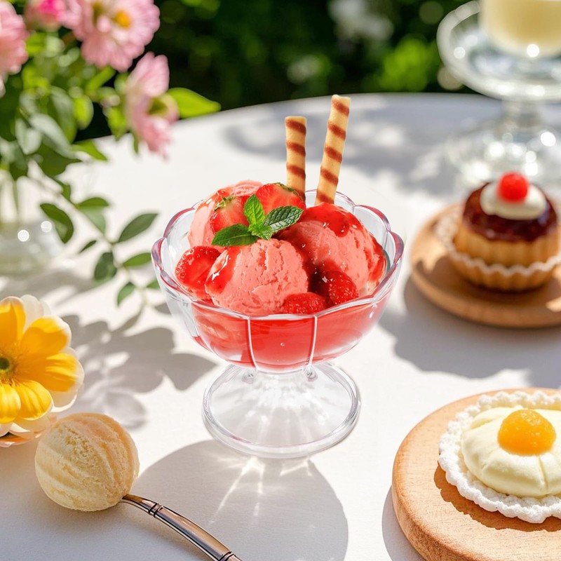 Mezchi Set of 12 Ice Cream Bowl Set, 8 Ounce