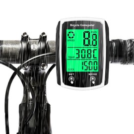 Bike Computer Universal Cycling Computer 19 Functions IP54 Waterproof Bicycle GPS Speedometer Odometer Wired Cycle Computer with Backlit LCD Touch Screen,Auto Start/Stop for MTB Road Cycle Accessories