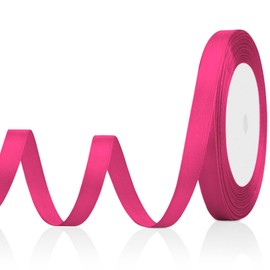 Gift Ribbon Wide 1 cm Ribbon Pink Satin Ribbon Hot Pink Sanding Birthday Fabric Ribbon Decorative Ribbon Hair Ribbon Birthday, Wedding, Christmas Gift Ribbons Christmas Gift Ribbon