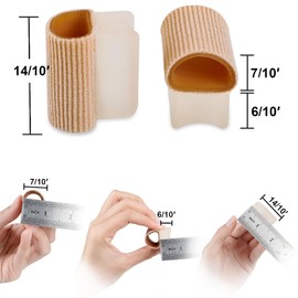 Povihome - Separadores de gel para dedos de los pies, corrector de juanetes para superponer el dedo del pie (1 / 2 pies), separadores de dedos de silicona con forro de gel suave para alivio del dolor de juanetes y hallux
