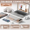 YUNZII IF68 Wireless Mechanical Keyboard (Beige,Candy Switch)