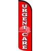 Vista Products URGENT CARE (Red/White) Premium Windless Polyknit Feather Flag