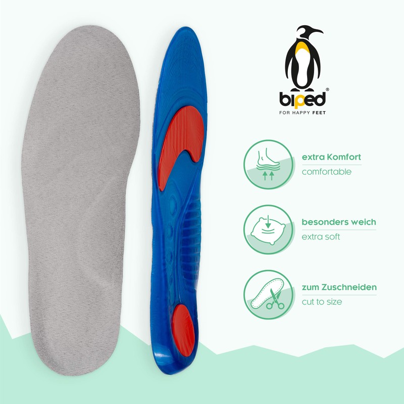 biped Gel Insoles for Cutting to Size - Gel Soles