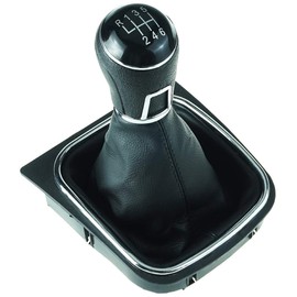 Do!LED Gear Stick Knob Gear Stick Gaiter Frame 6 Gears Black Stitching