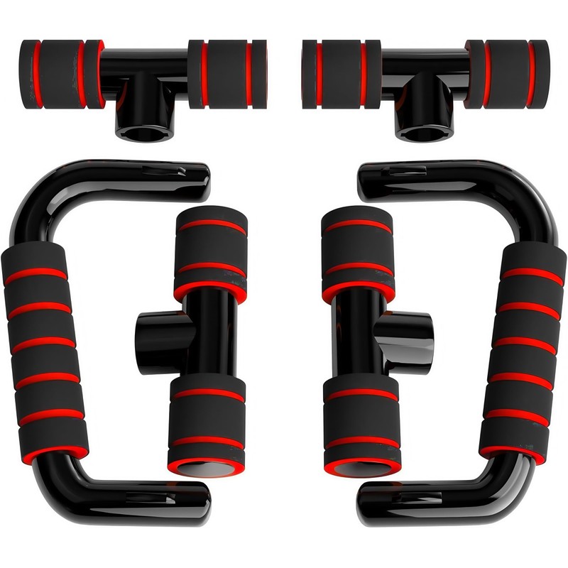 Push Up Bars for Men & Women (Red)
