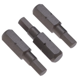 3 mm Hex Bit, 3 mm x 25 mm H3 Allen Key Hex Screwdriver, 1/4 Inch Hex Shank Insert Bit for Screwdriver, Cordless Drill and Impact Wrench (Pack of 3)