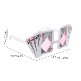 JOINPAYA 1 Pair Playing Cards Glasses Funny: Party Costume Accessories Funny Glasses Party Poker For Adults Costume Poker Theme Party Prop