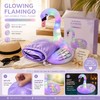 Solar Light Flamingo Pool Float for Summer Lounging – Inflatable